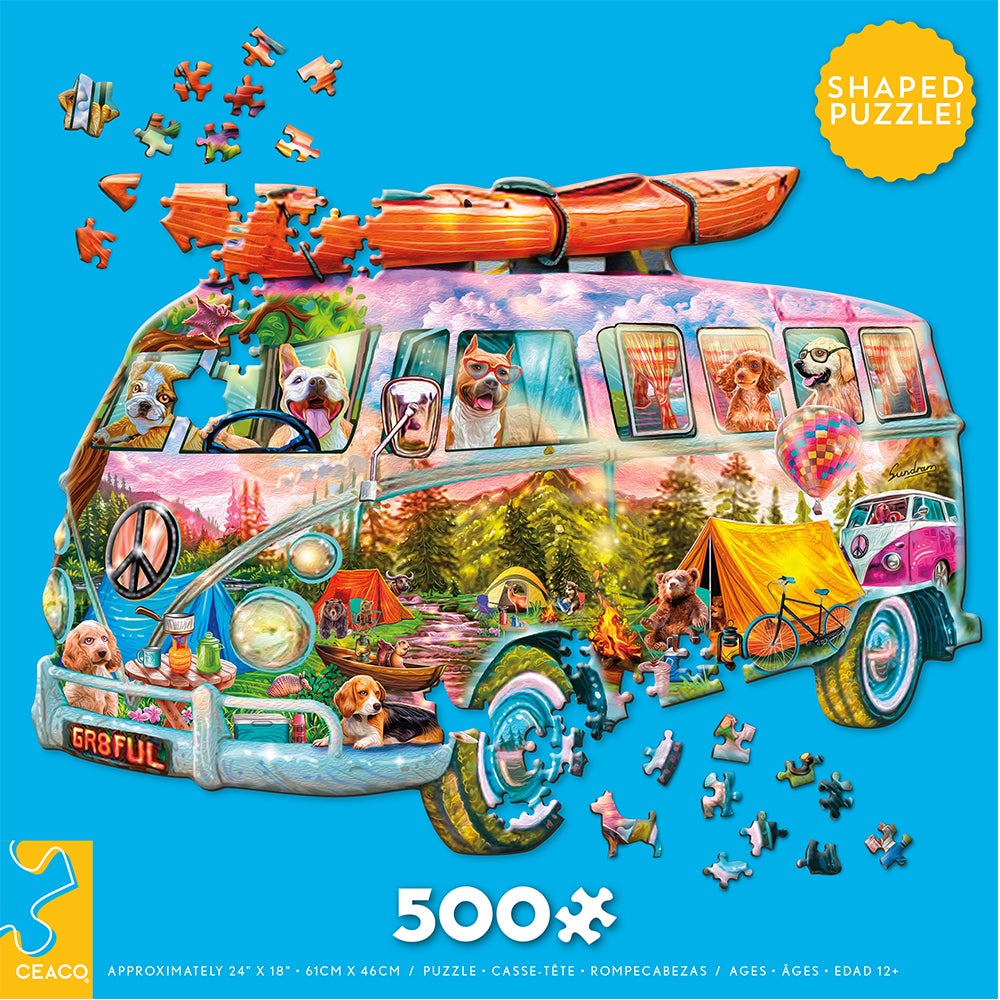 500PC PUZZLE SHAPES ASST (6) BL